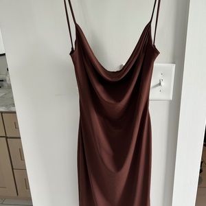 NWT E.L.H Studios Brown Backless  Dress